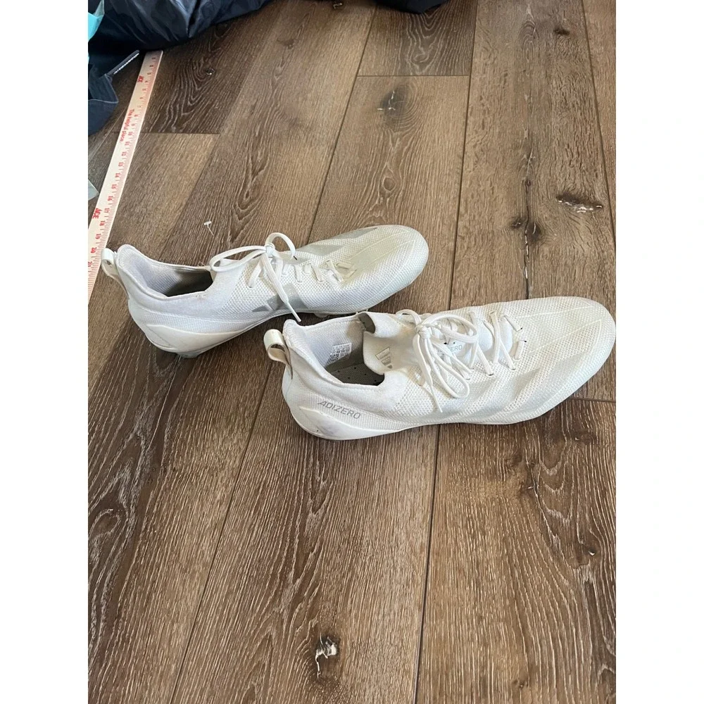 Adidas Mens Adizero Football Cleats 13 White IE3284 Low Top Lightweight Cleats